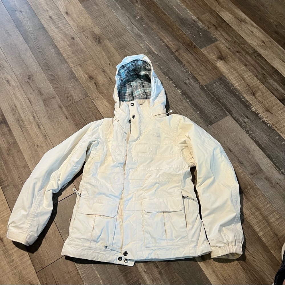 White North Face Ski Jacket women’s size S